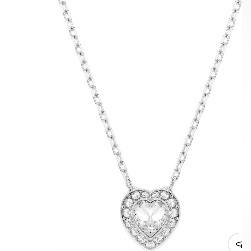 Ariana Grande x Swarovski pendant
Mixed cuts, Heart, White, Rhodium plated